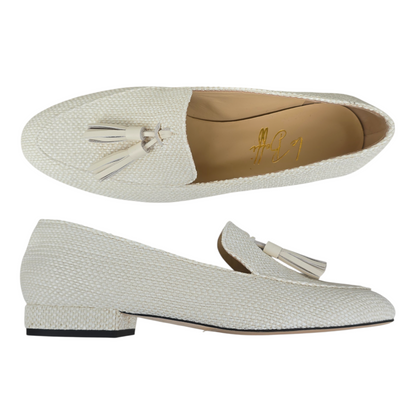 Olimpia in intrecciato bianco latte