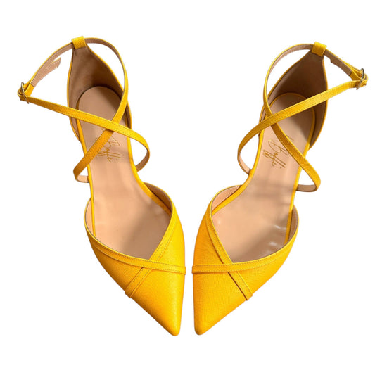 Elisabetta in pelle saffiano gialla