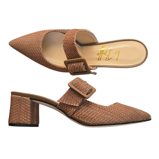Ginevra mule 55 in rafia caramello