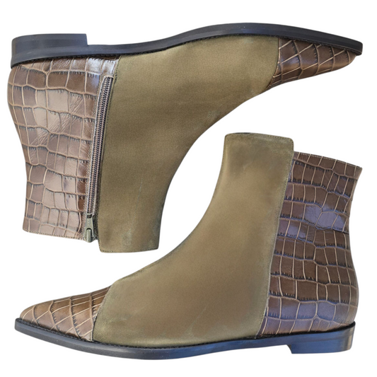 Sibilla in Camoscio oliva e cocco oliva