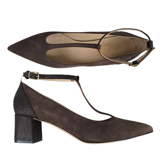 Matilde 55 in camoscio tabacco