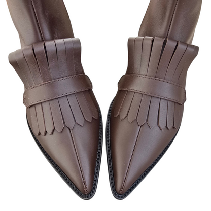 Angelina stivaletto in pelle cioccolato