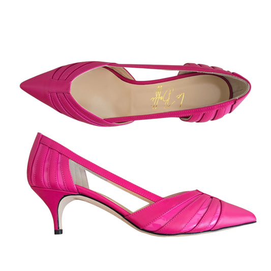 Giorgia 55 in pelle e vernice ultraviolet