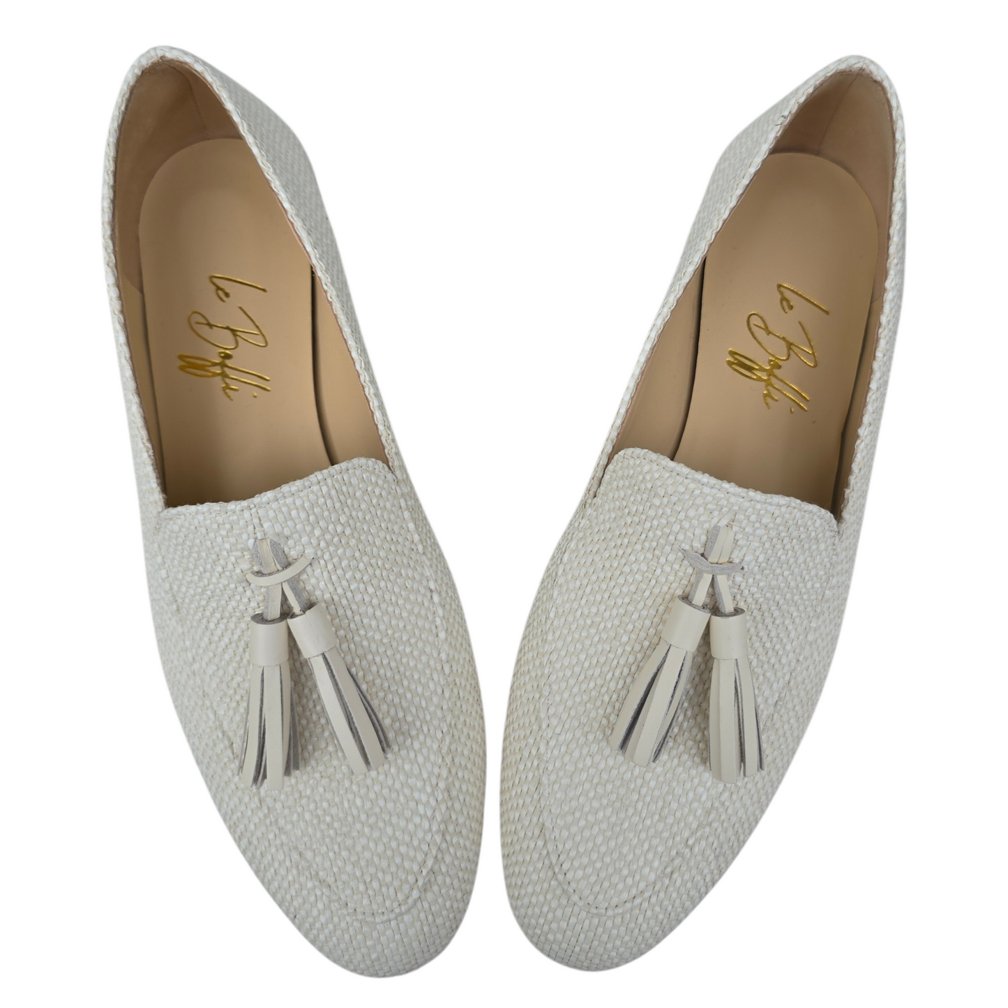 Olimpia in intrecciato bianco latte