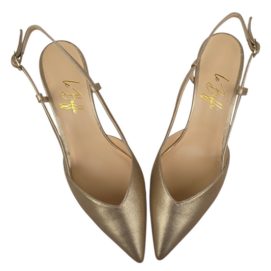Gaia slingback in pelle oro caldo