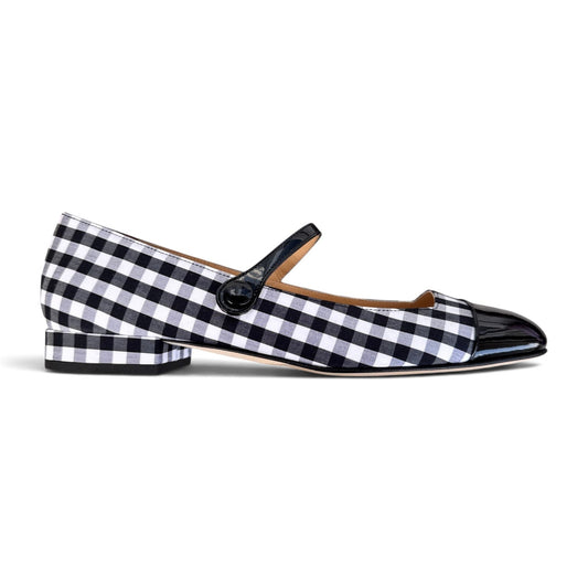 Emma tonda in vichy nero