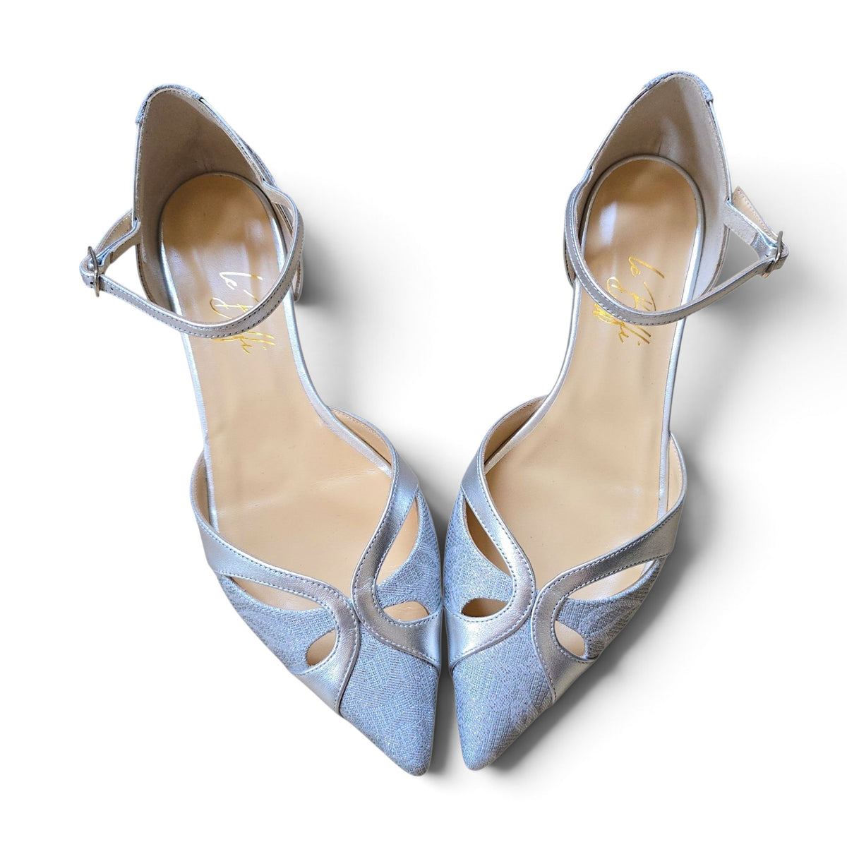 Celeste in ramage argento
