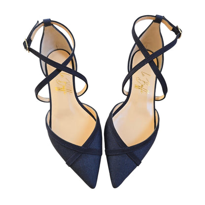 Elisabetta in lino blu