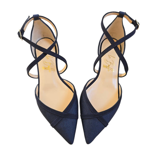 Elisabetta in lino blu