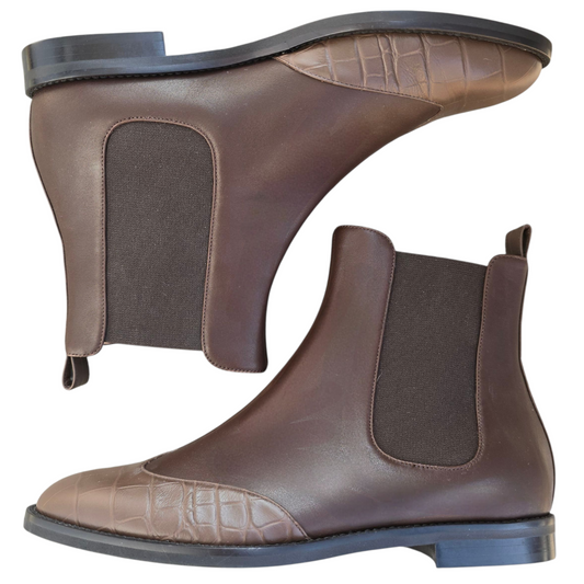 Allegra in pelle mocha mousse e cocco marrone