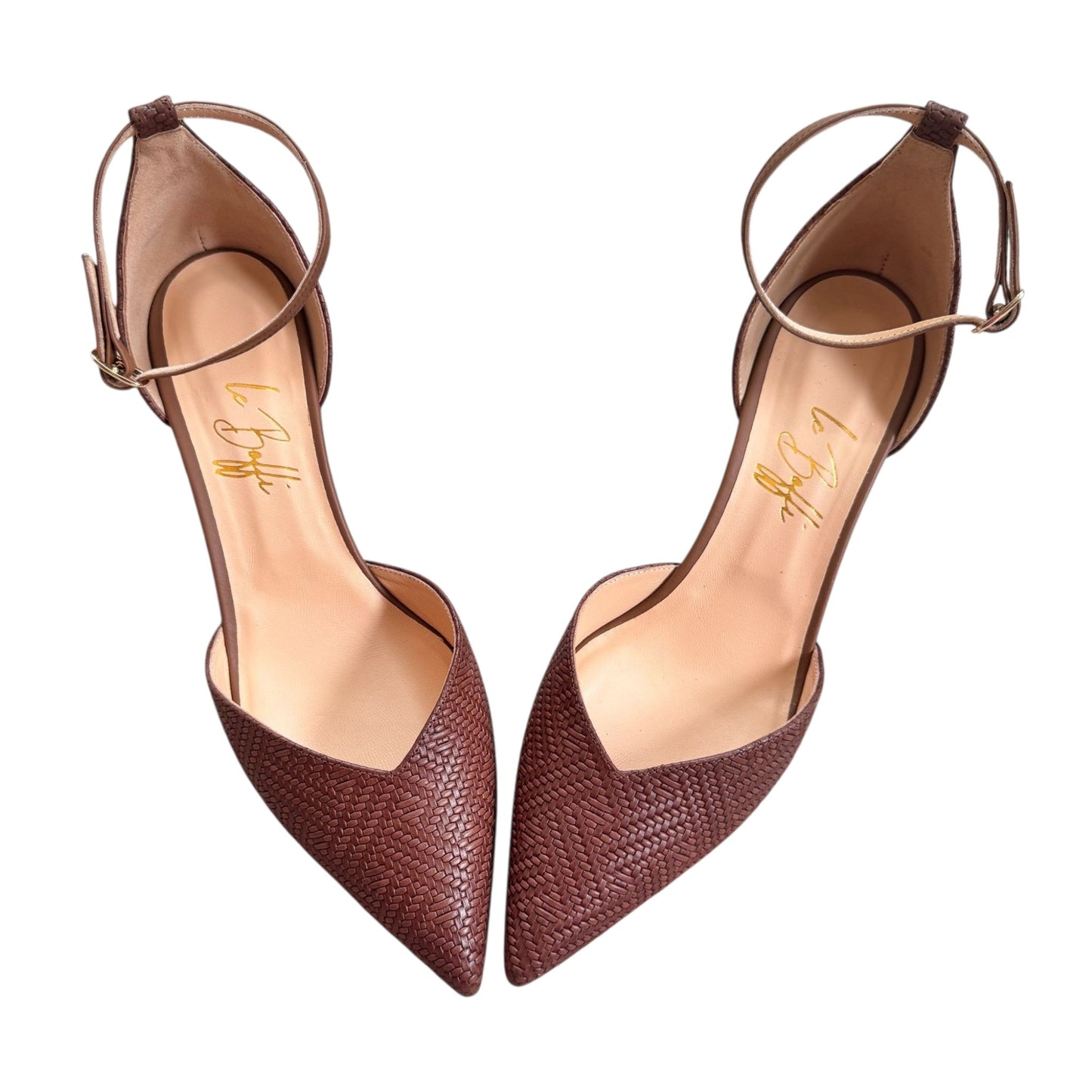 Greta 55 in pelle lavorata marrone