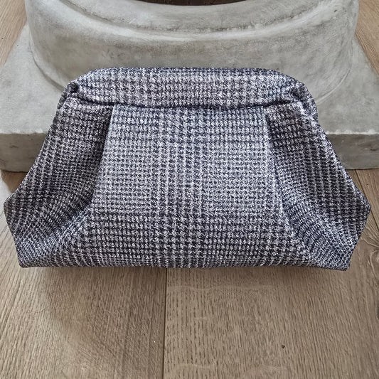 Mini Boffina Bag in check argento