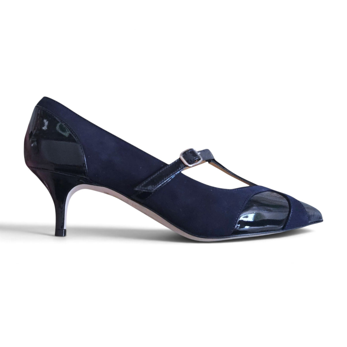 Vittoria 55 in camoscio e vernice blu