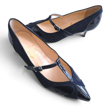 Vittoria 55 in camoscio e vernice blu