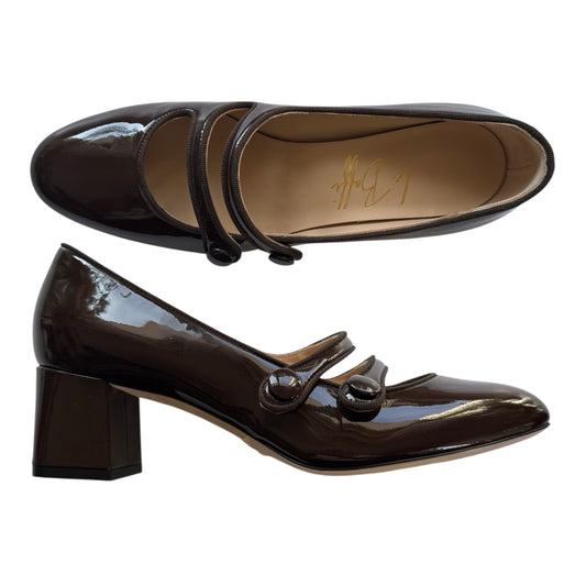 Frida tonda in vernice cioccolato