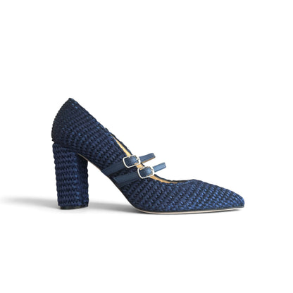 Elisa 85 in rafia blu