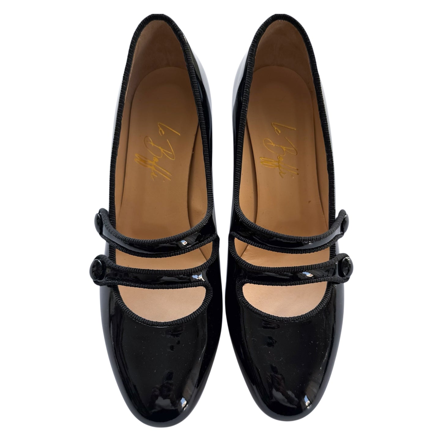 Frida ballerina tonda in vernice nera 55