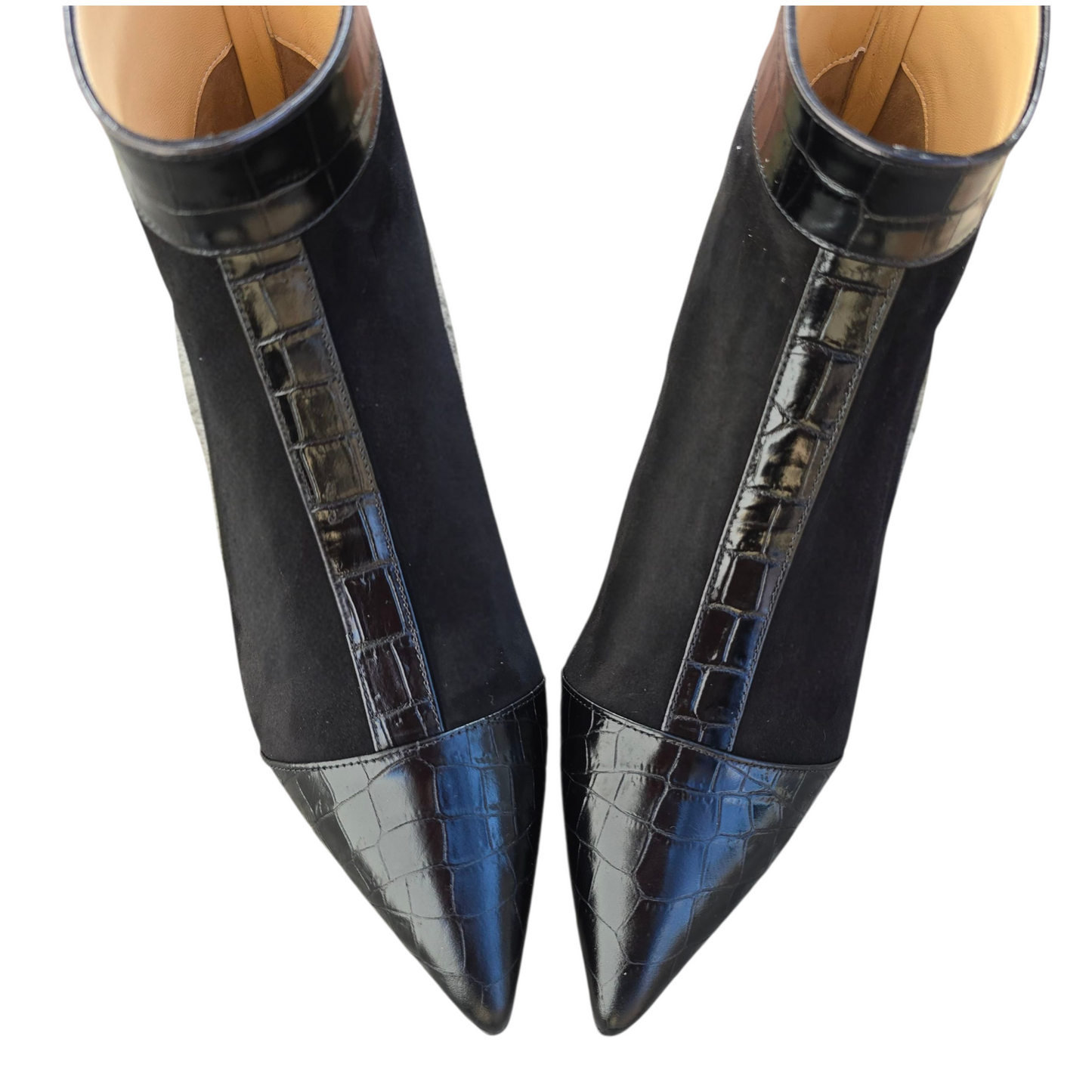 Stella 55 in camoscio nero e cocco nero