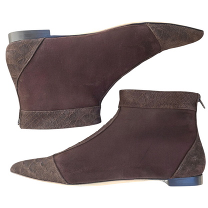 Stella in Camoscio marrone e cocco marrone scamosciato