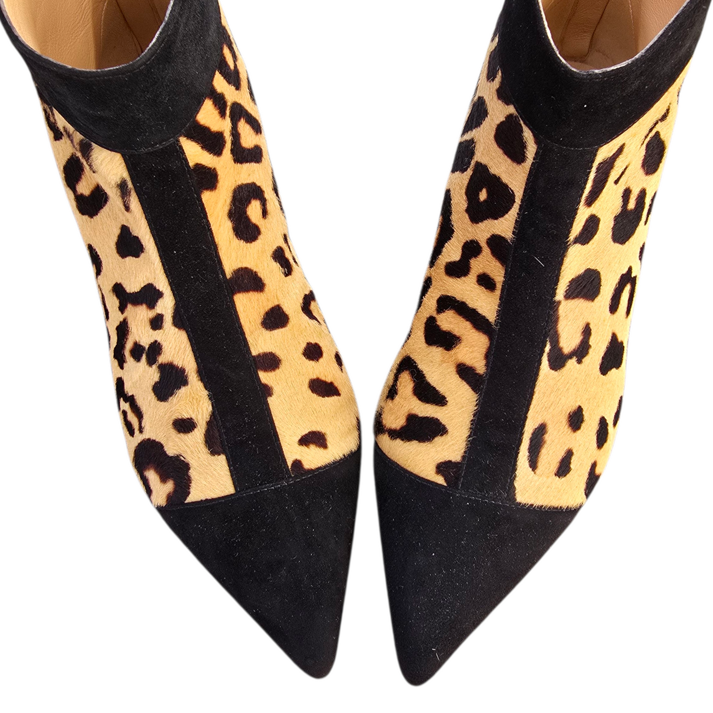 Stella in cavallino ghepardo e camoscio nero