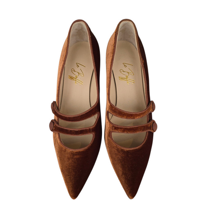 Frida 55 in velluto coccio