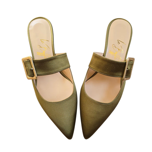 Ginevra Mule 55 in raso olio