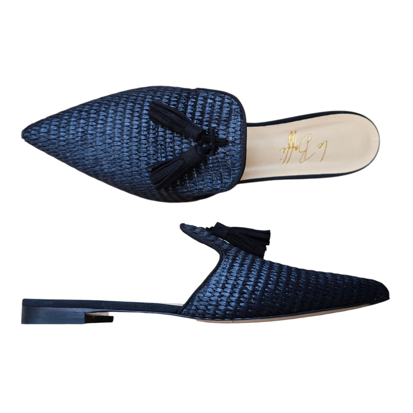 Agata mule in rafia nera