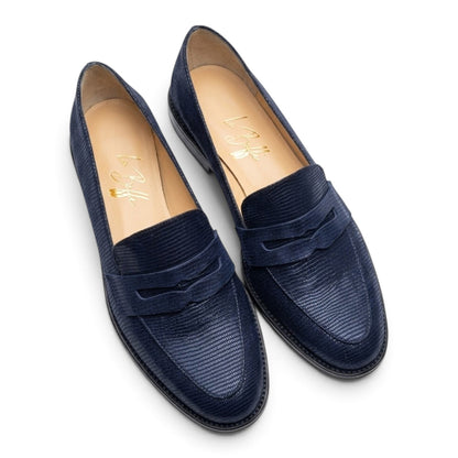 Sofia in pelle blu