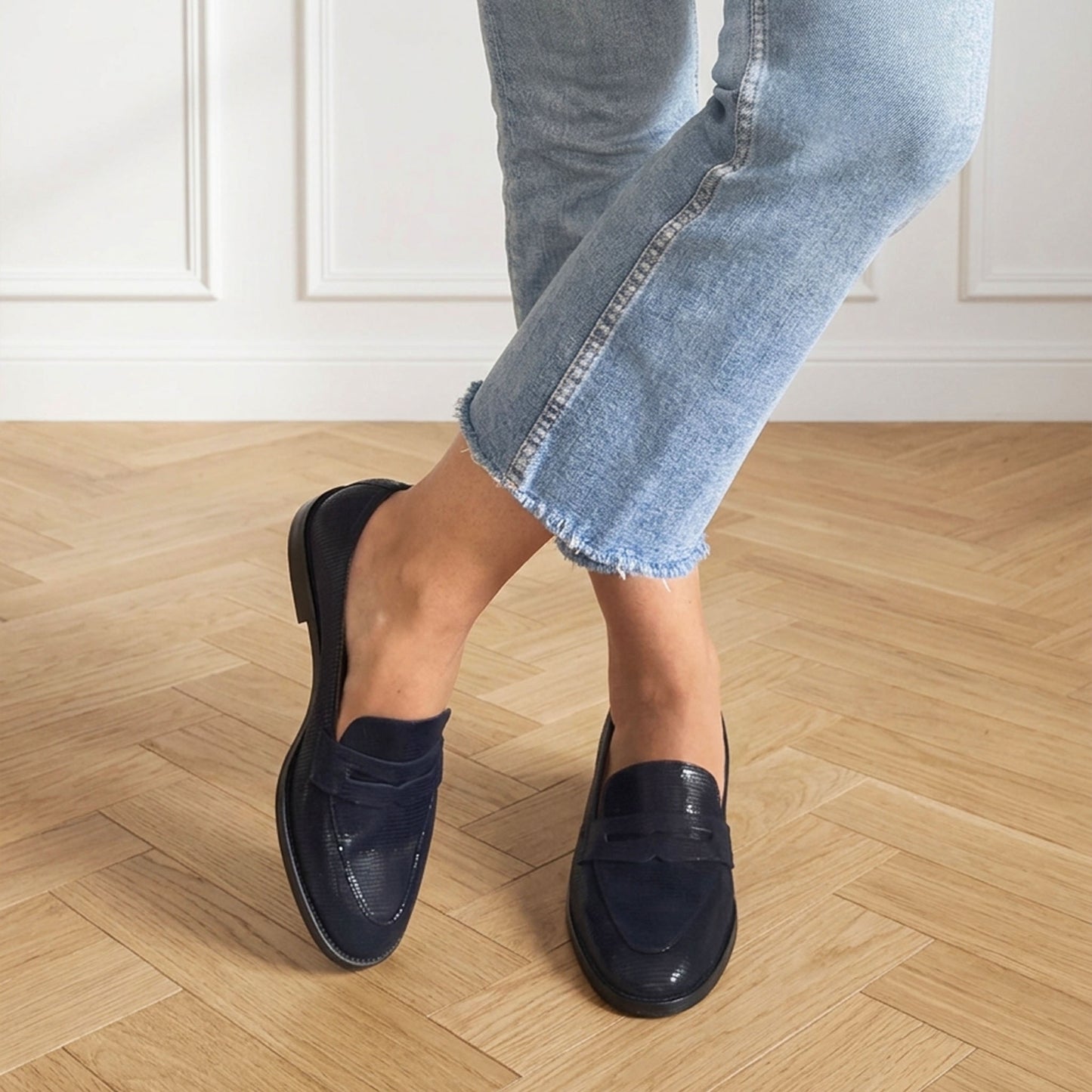 Sofia in pelle blu